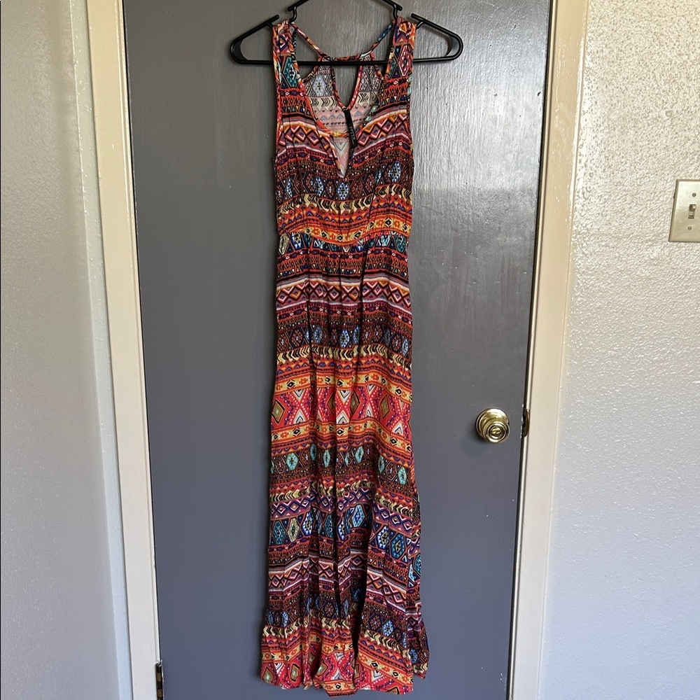 Bohemian Multicolor Maxi Dress Small
